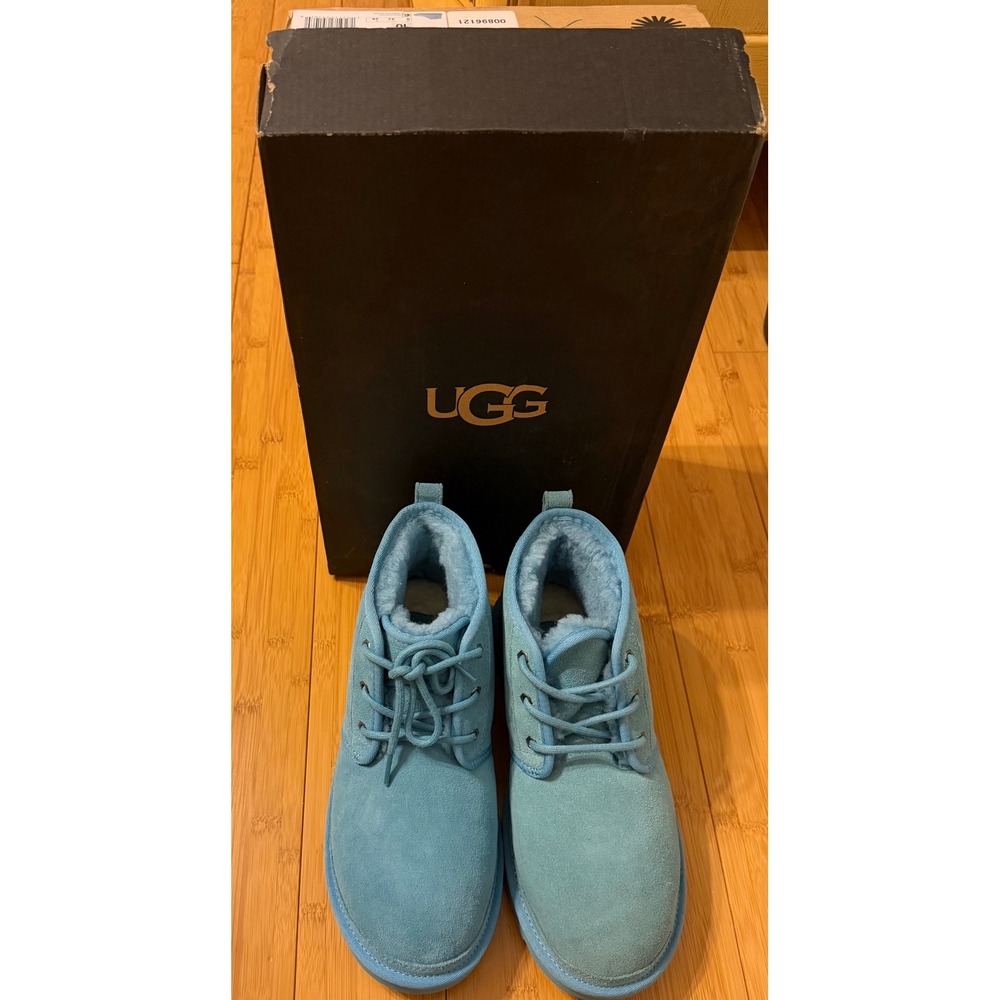UGG Neumel Mens Light Blue Suede Lace Up Chukka Boots 3236 Size 10